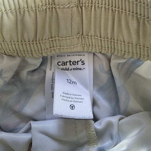 🔥5 FPR $25🔥Carter's 2 Piece Set Baby Boy Rash Guard And Swim Trunks 12M - Picture 6 of 8